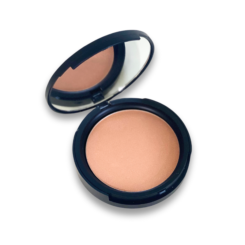 Geöffneter Lavolta Natural Finish Compact Powder mit Spiegel (Open Lavolta Natural Finish Compact Powder with mirror).