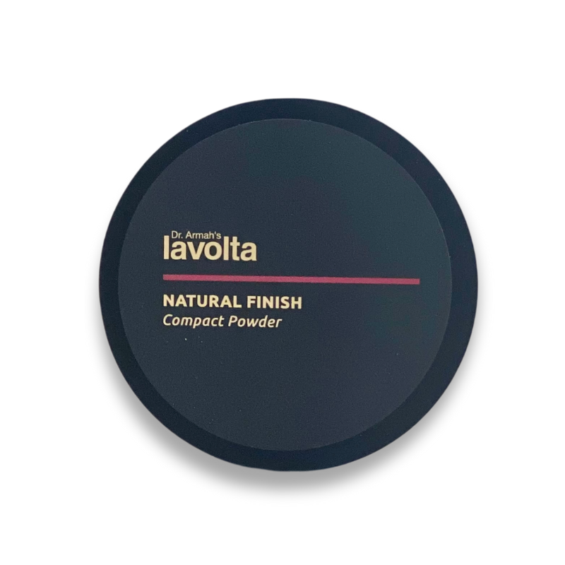 Der Natural Finish Compact Powder (10g), ein silikonfreier, pflegender Kompaktpuder mit Mandelöl für ein natürlich mattes Finish.