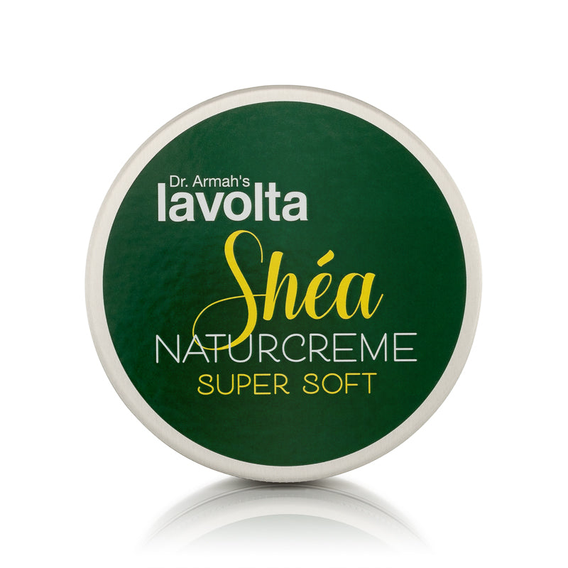 Ein 225ml Tiegel der Shea Naturcreme "Super Soft Celebration", eine luxuriöse, zartschmelzende Körpercreme in einer Sonderedition.