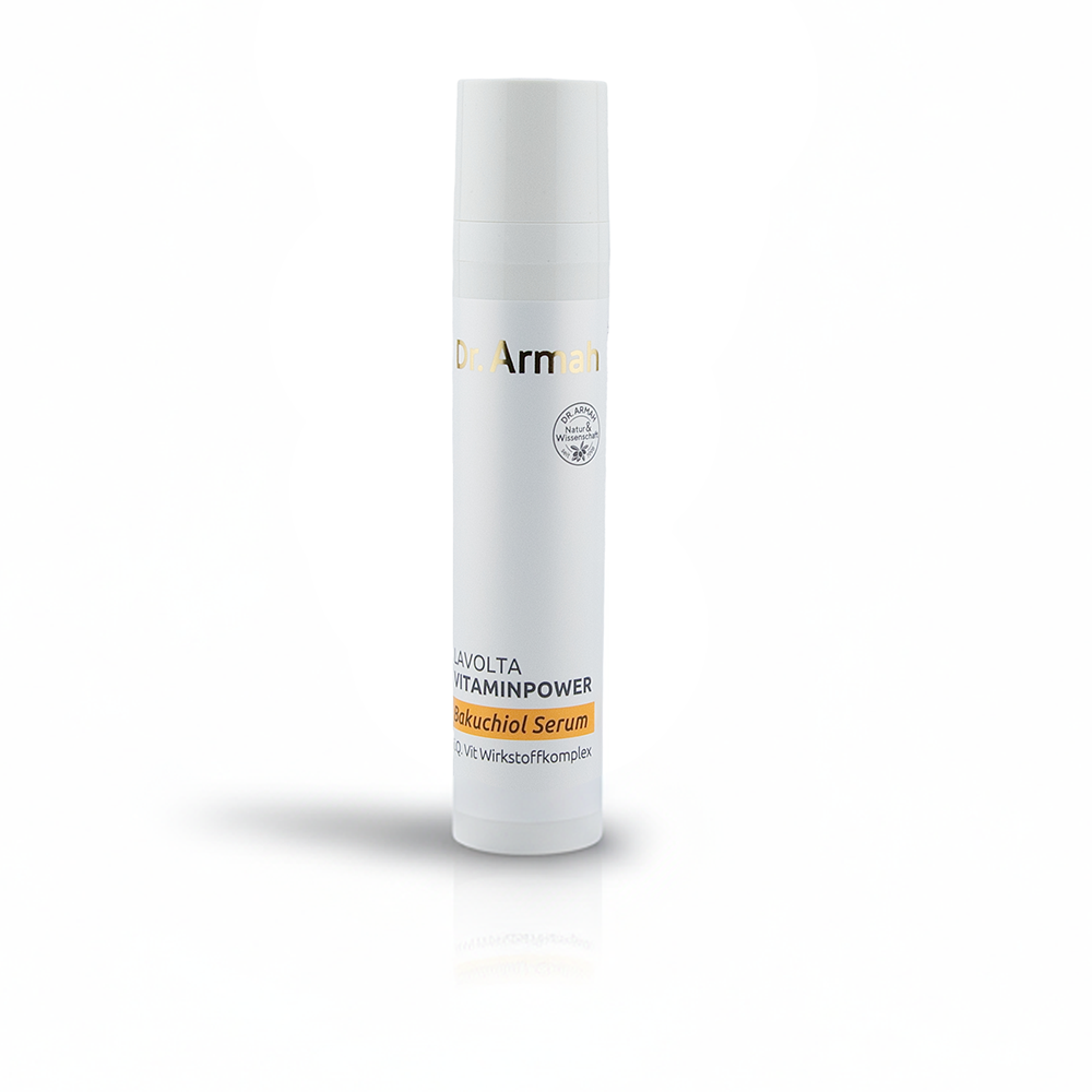 Produktflasche des Dr. Armah Lavolta Vitaminpower Bakuchiol Serums.